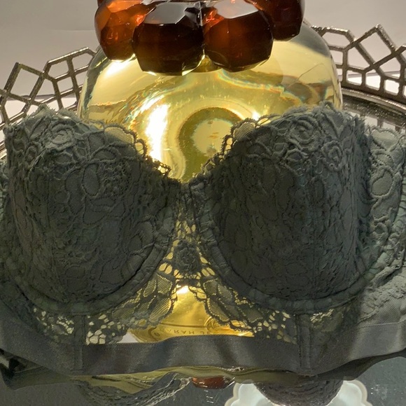 Victoria Secret Bra Lace Green 32DD Very Sexy #E11 - Picture 5 of 10